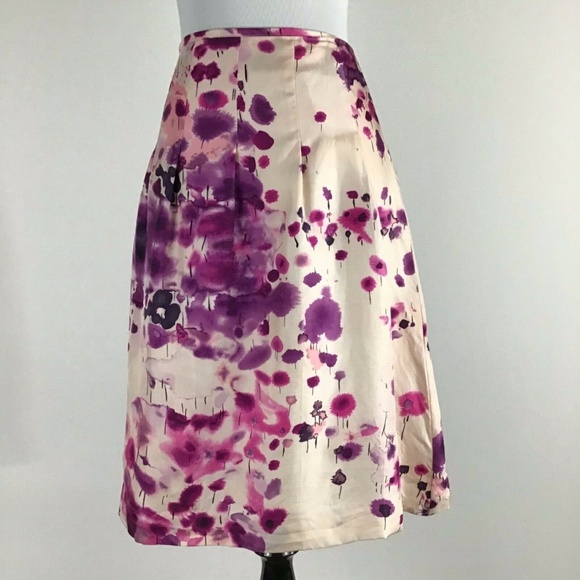 Calvin Klein Dresses & Skirts - ❌SOLD❌Calvin Klein 100% Silk Floral Pleated Skirt
